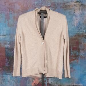 Jones New York Collection Cashmere Cardigan SZ 0X Shawl Collar Button Front Cozy